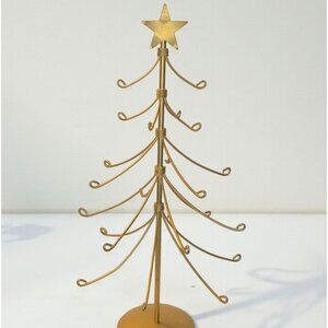 Gold Wire Metal Christmas Tree ornament holder Star Topper 24 Branches 20"